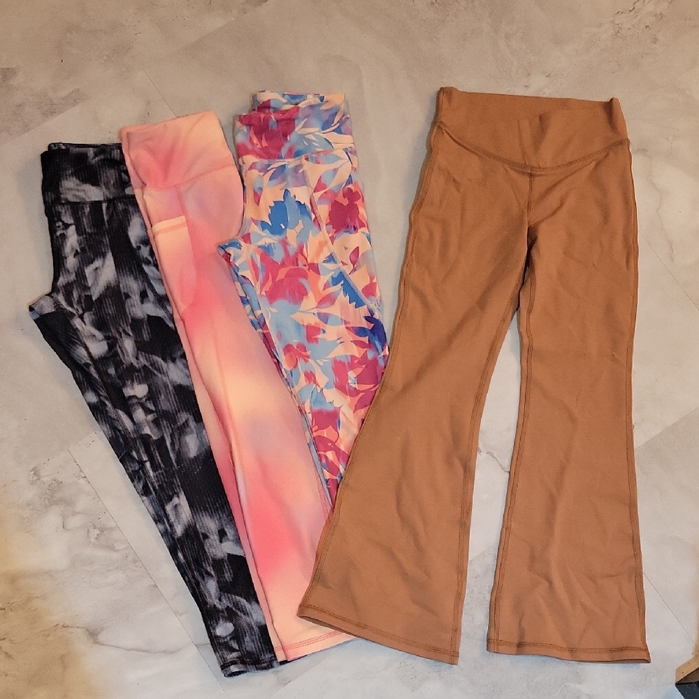Old Navy Kids Leggings - Black, Pink, Multicolor, Tan